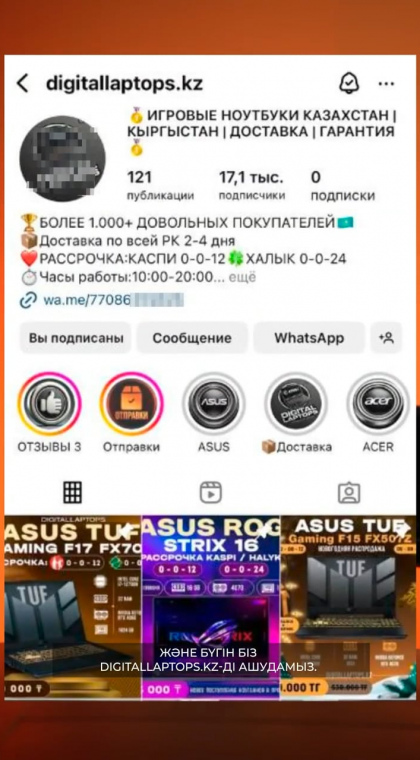 Фейковый Instagram-магазин | 