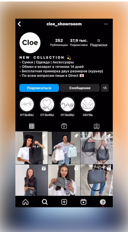 Фейковый Instagram-магазин | 