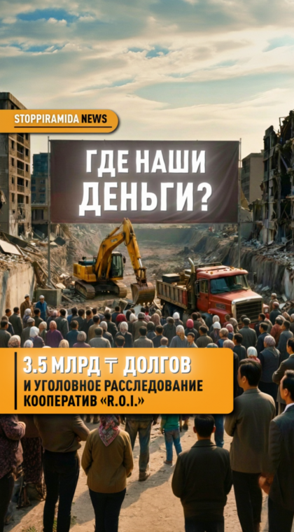 Consumer Cooperative | Information | “R.O.I”: 3.5 billion tenge in debt and a criminal investigation