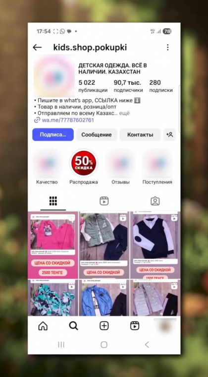 Фейковый Instagram-магазин | 