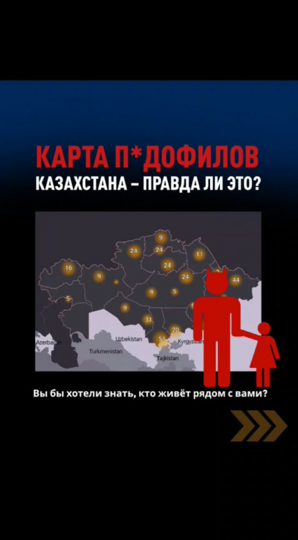 Родителям на заметку | Карта педофилов Казахстана